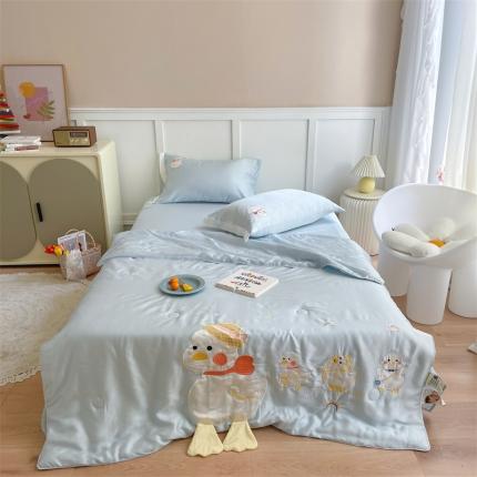 91家纺网 家纺一手货源 找家纺 星野家居 2021新款80s天丝夏被系列 小鸭