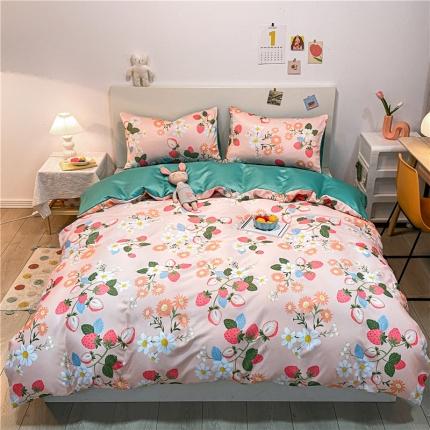 91家纺网 家纺一手货源 找家纺 （总）琪格格纺织 2022新款水洗真丝印花单被套