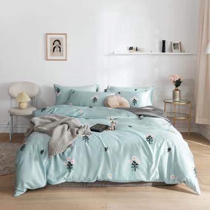 91家纺网 家纺一手货源 找家纺 （总）琪格格纺织 2022新款水洗真丝印花单被套