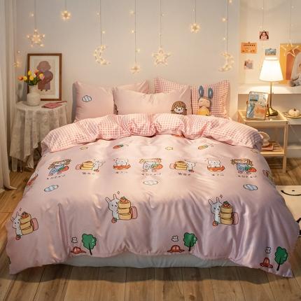 91家纺网 家纺一手货源 找家纺 （总）琪格格纺织 2022新款水洗真丝印花单被套