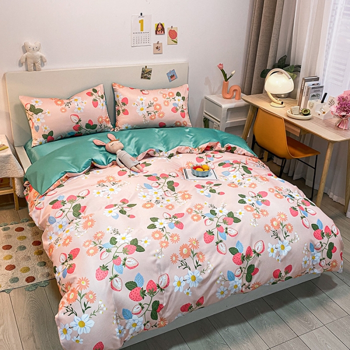 91家纺网 家纺一手货源 找家纺 （总）琪格格纺织 2022新款水洗真丝印花单被套