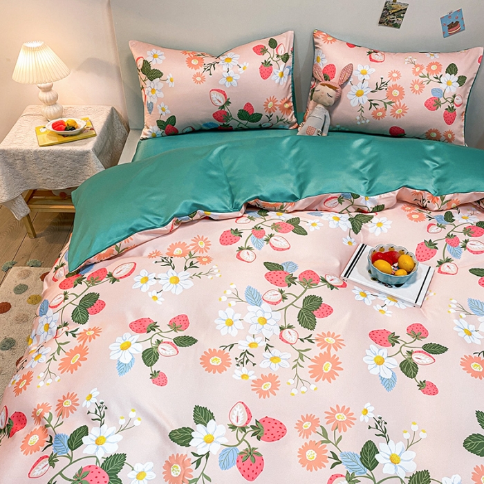 91家纺网 家纺一手货源 找家纺 （总）琪格格纺织 2022新款水洗真丝印花单被套