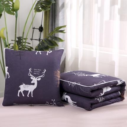 91家纺网 家纺一手货源 找家纺 金纳抱枕被 2021新款精梳棉抱枕被靠垫盖被子 无质量问题 只换不退 北欧鹿