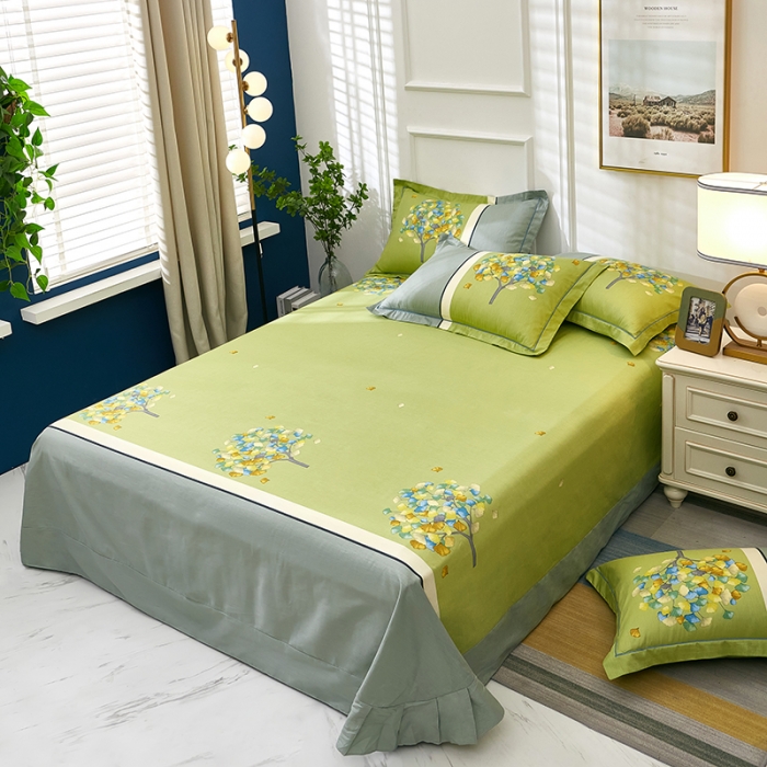 91家纺网 家纺一手货源 找家纺 雲归梦 2021新款全棉大版夏被四件套 彩虹树