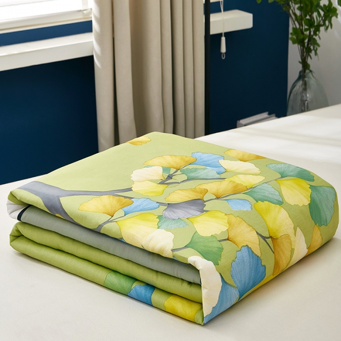 91家纺网 家纺一手货源 找家纺 雲归梦 2021新款全棉大版夏被四件套 彩虹树