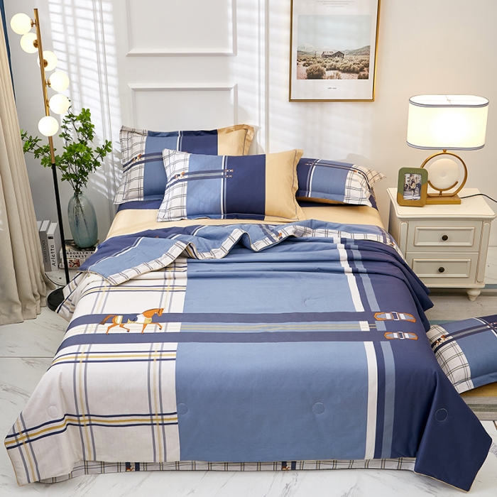 91家纺网 家纺一手货源 找家纺 雲归梦 2021新款全棉大版夏被四件套 查尔斯