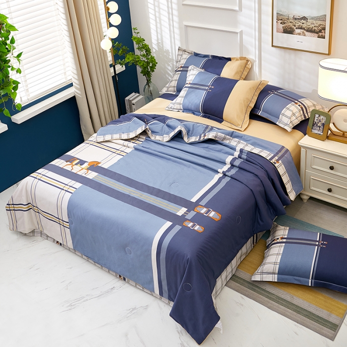 91家纺网 家纺一手货源 找家纺 雲归梦 2021新款全棉大版夏被四件套 查尔斯