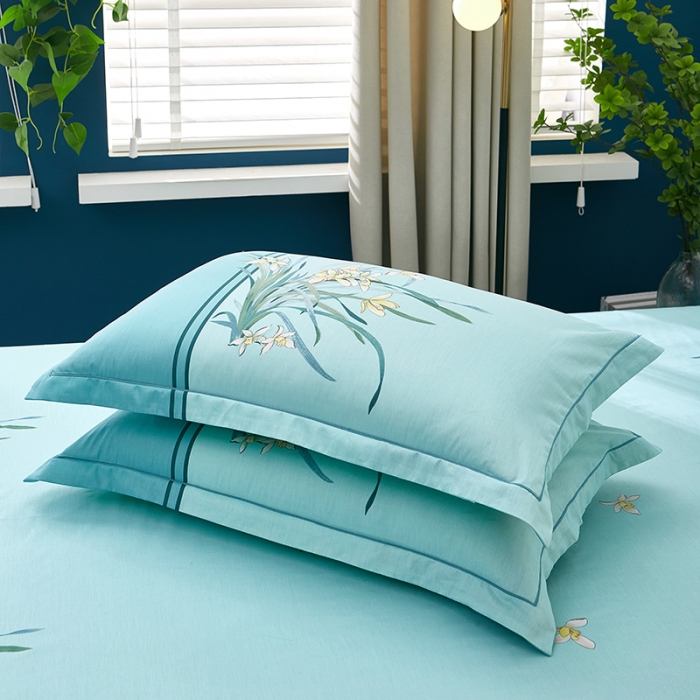 91家纺网 家纺一手货源 找家纺 雲归梦 2021新款全棉大版夏被四件套 春江晓景