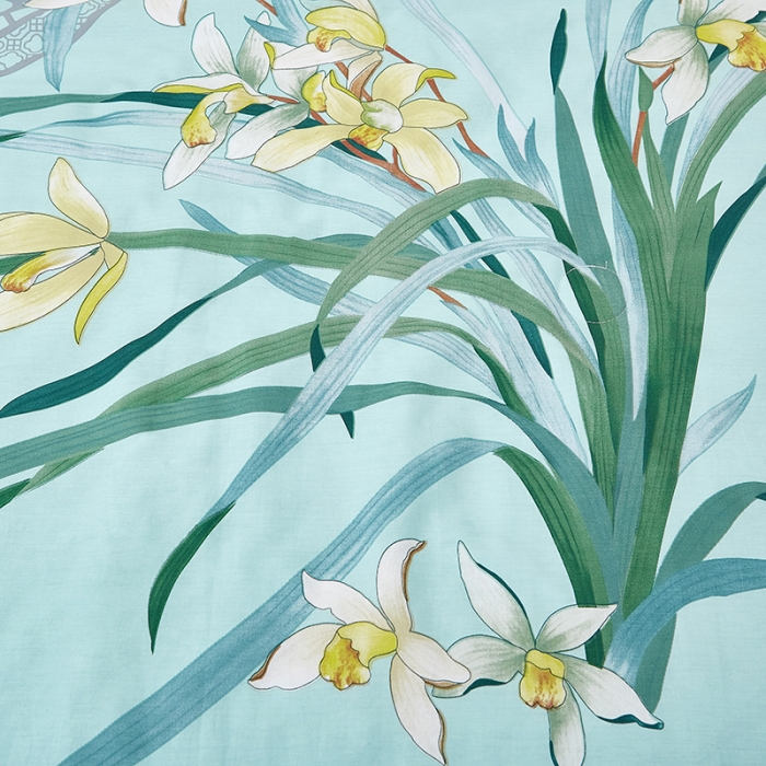 91家纺网 家纺一手货源 找家纺 雲归梦 2021新款全棉大版夏被四件套 春江晓景