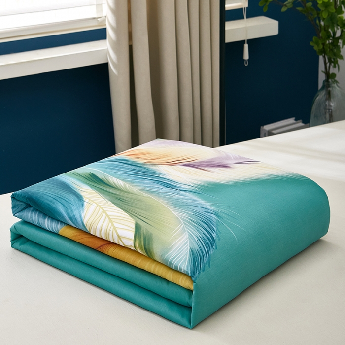 91家纺网 家纺一手货源 找家纺 雲归梦 2021新款全棉大版夏被四件套 羽翼纷飞