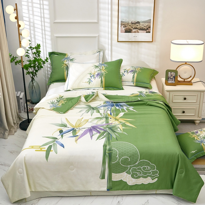 91家纺网 家纺一手货源 找家纺 雲归梦 2021新款全棉大版夏被四件套 枕上书