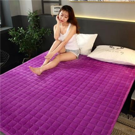 东宇床垫 2022新款法莱绒纯色床垫 紫色
