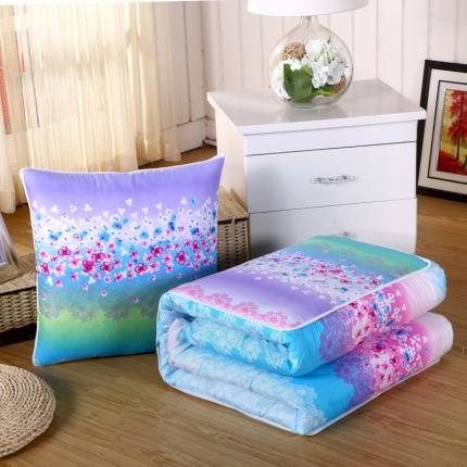 金纳抱枕被 2021新款精梳棉抱枕被靠垫盖被子 无质量问题 只换不退 紫色花海