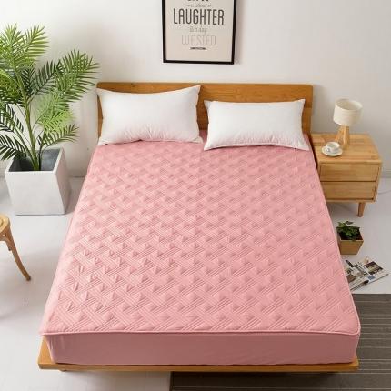 东宇新款全棉13372素色绗缝夹棉床笠软床垫床护垫床罩 红色