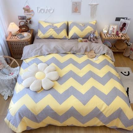 91家纺网 家纺一手货源 找家纺 （总）沐棉家居  2022年新款13070全棉印花四件套直播爆款