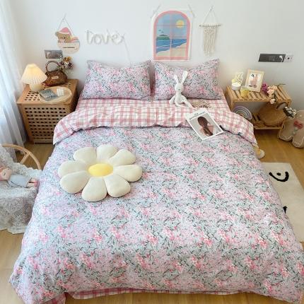 91家纺网 家纺一手货源 找家纺 （总）沐棉家居  2022年新款13070全棉印花四件套直播爆款