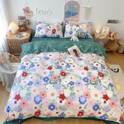 91家纺网 家纺一手货源 找家纺 （总）沐棉家居  2022年新款13070全棉印花四件套直播爆款