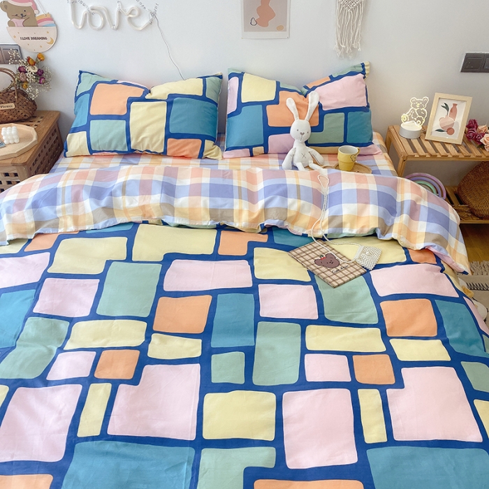 91家纺网 家纺一手货源 找家纺 （总）沐棉家居  2022年新款13070全棉印花四件套直播爆款