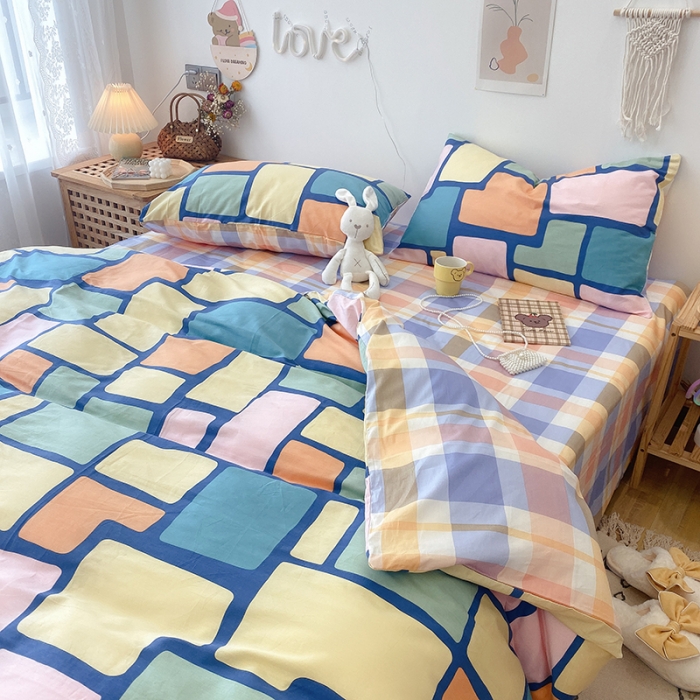 91家纺网 家纺一手货源 找家纺 （总）沐棉家居  2022年新款13070全棉印花四件套直播爆款