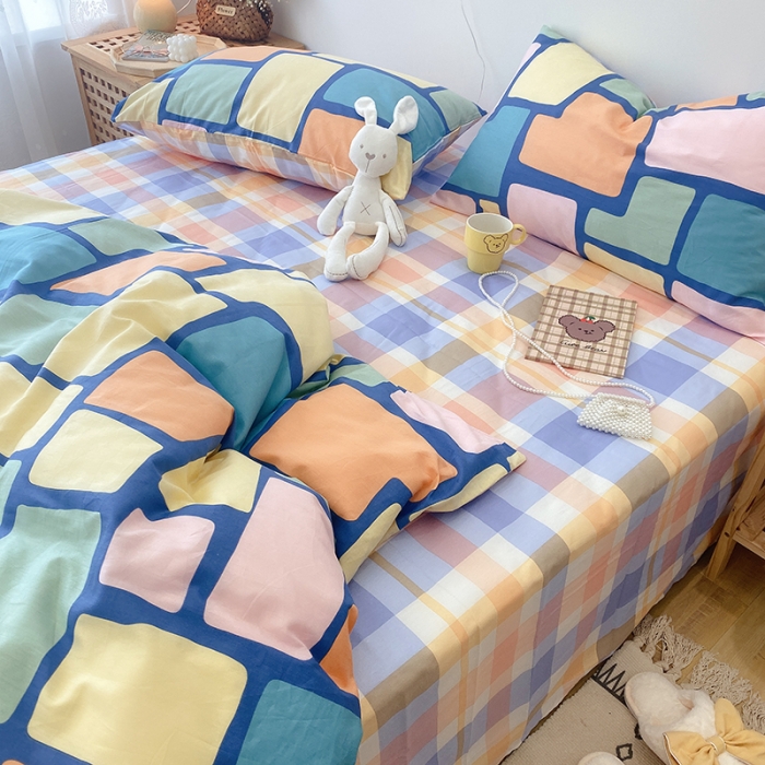 91家纺网 家纺一手货源 找家纺 （总）沐棉家居  2022年新款13070全棉印花四件套直播爆款