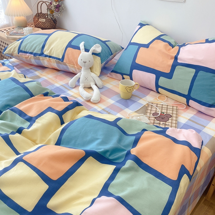 91家纺网 家纺一手货源 找家纺 （总）沐棉家居  2022年新款13070全棉印花四件套直播爆款