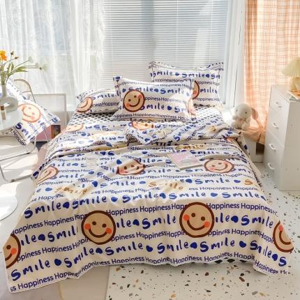 91家纺网 家纺一手货源 找家纺 （总）眠屿 2021新款全棉大豆夏被四件套