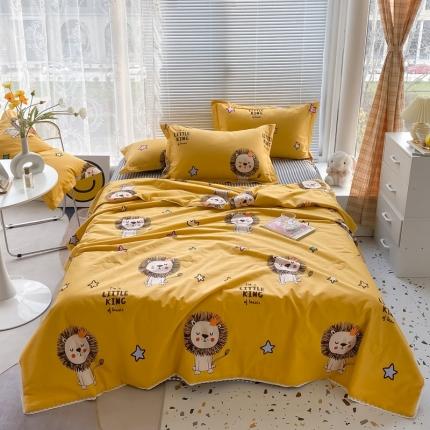 91家纺网 家纺一手货源 找家纺 （总）眠屿 2021新款全棉大豆夏被四件套