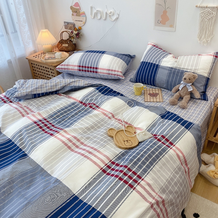 91家纺网 家纺一手货源 找家纺 沐棉家居  2022年新款13070全棉印花四件套直播爆款 格调