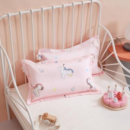 91家纺网 家纺一手货源 找家纺 荷马之梦 舒眠系列-双层纱儿童枕套 彩虹小马