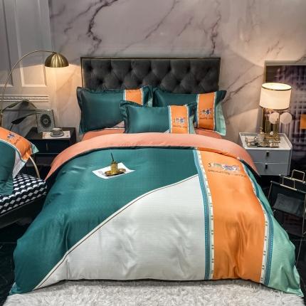 91家纺网 家纺一手货源 找家纺 博纳家纺 2021新款水洗真丝数码印花四件套 马丁