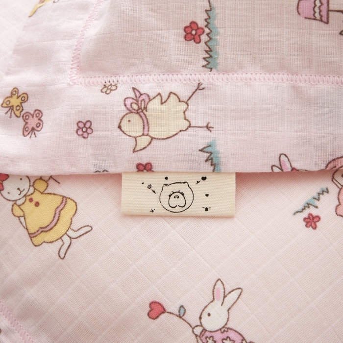 91家纺网 家纺一手货源 找家纺 荷马之梦 舒眠系列-双层纱儿童枕套 兔小妹