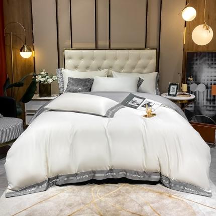 91家纺网 家纺一手货源 找家纺 （总）狂想家 2025新款水洗真丝刺绣四件套-唯爱系列实拍图