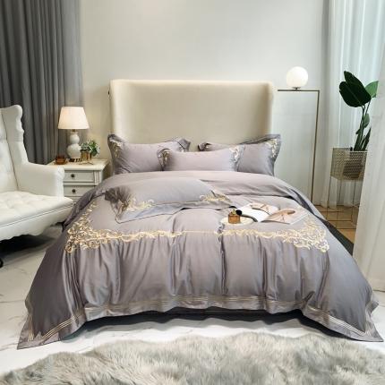 91家纺网 家纺一手货源 找家纺 （总）馨蕊2021新款全棉60s双股埃及长绒棉四件套-巴比伦