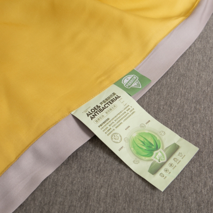 91家纺网 家纺一手货源 找家纺 棉生活 2021新款爱玛系列天丝夏被 柠檬黄