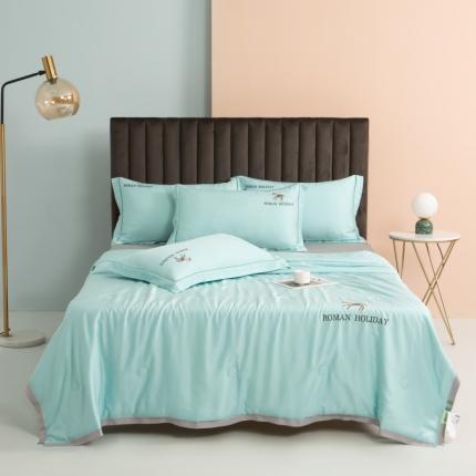 棉生活 2021新款爱玛系列天丝夏被 天空蓝