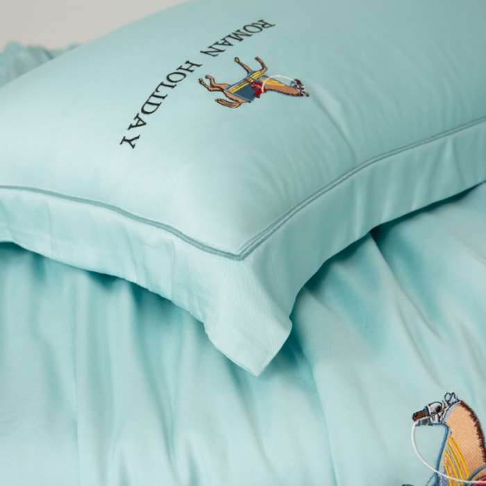 91家纺网 家纺一手货源 找家纺 棉生活 2021新款爱玛系列天丝夏被 天空蓝