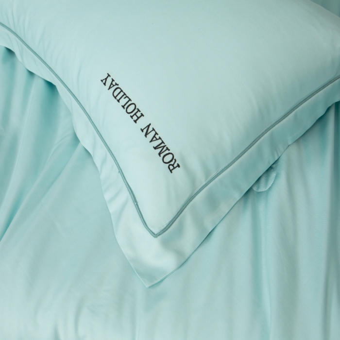 91家纺网 家纺一手货源 找家纺 棉生活 2021新款爱玛系列天丝夏被 天空蓝