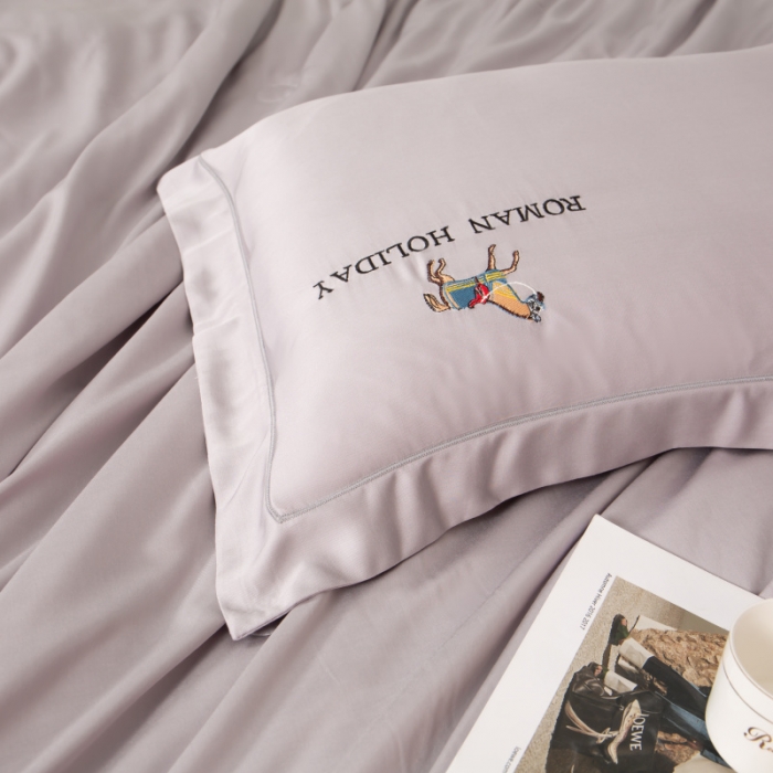 91家纺网 家纺一手货源 找家纺 棉生活 2021新款爱玛系列天丝夏被 烟灰