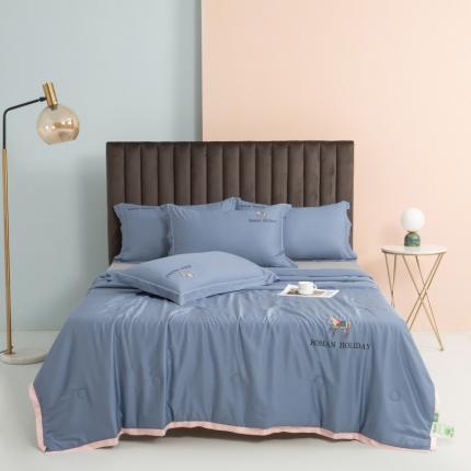 棉生活 2021新款爱玛系列天丝夏被 月光蓝