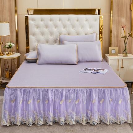 91家纺网 家纺一手货源 找家纺 （总）网红馆 2025新款蕾丝花边宽边冰藤席