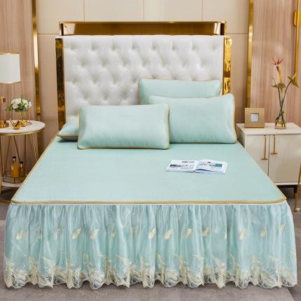 91家纺网 家纺一手货源 找家纺 （总）网红馆 2025新款蕾丝花边宽边冰藤席