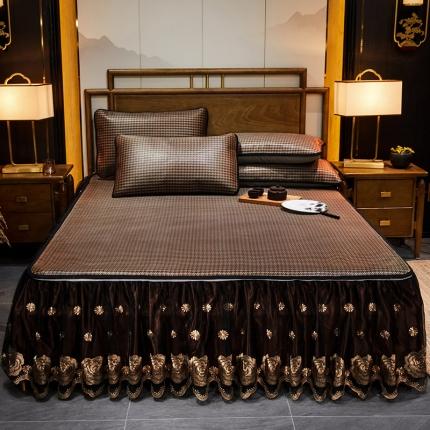 91家纺网 家纺一手货源 找家纺 （总）网红馆 2025新款蕾丝花边宽边冰藤席