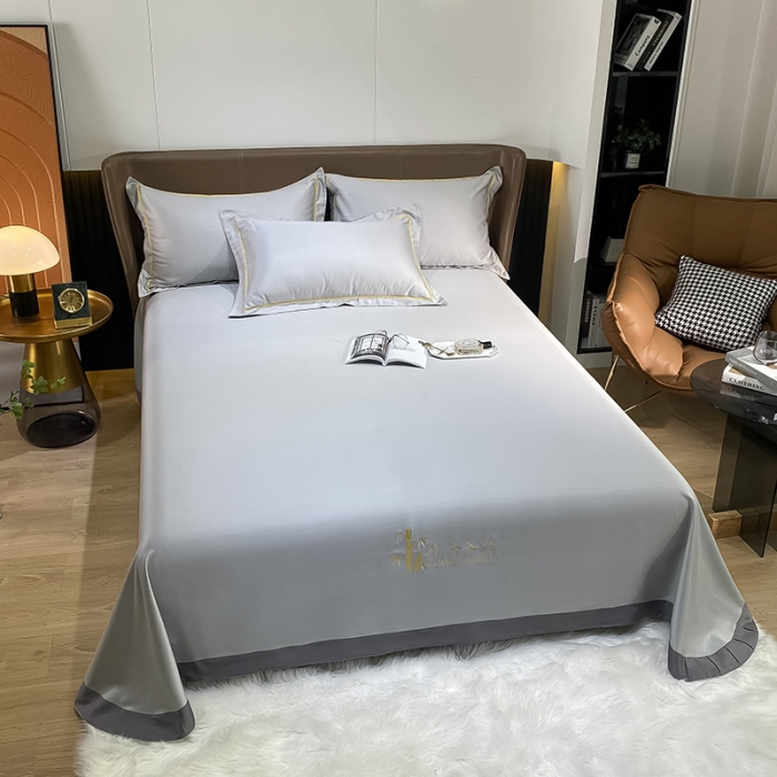 91家纺网 家纺一手货源 找家纺 （总）吾秀 2022 刺绣竹语天丝凉席三件套 天丝凉席竹纤维