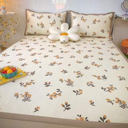 91家纺网 家纺一手货源 找家纺 （总）川悦生活 2021新款小清新冰藤席三件套