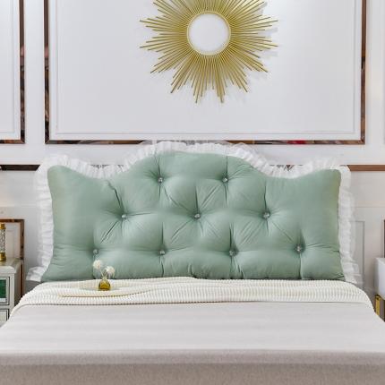 91家纺网 家纺一手货源 找家纺 一兰家纺 2021新款凉感丝床靠背 蒙娜-清新绿