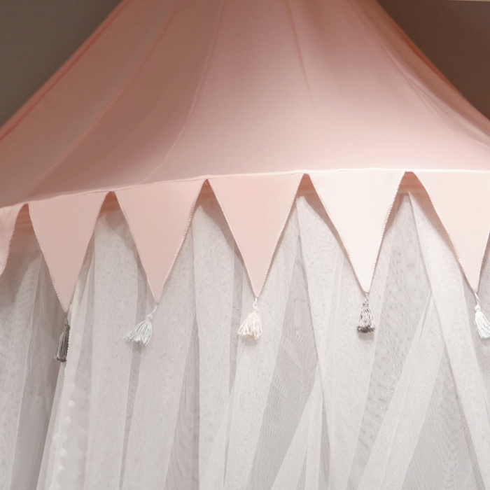 91家纺网 家纺一手货源 找家纺 (总) 乐蔻家纺 2024新款吊顶半圆公主蚊帐