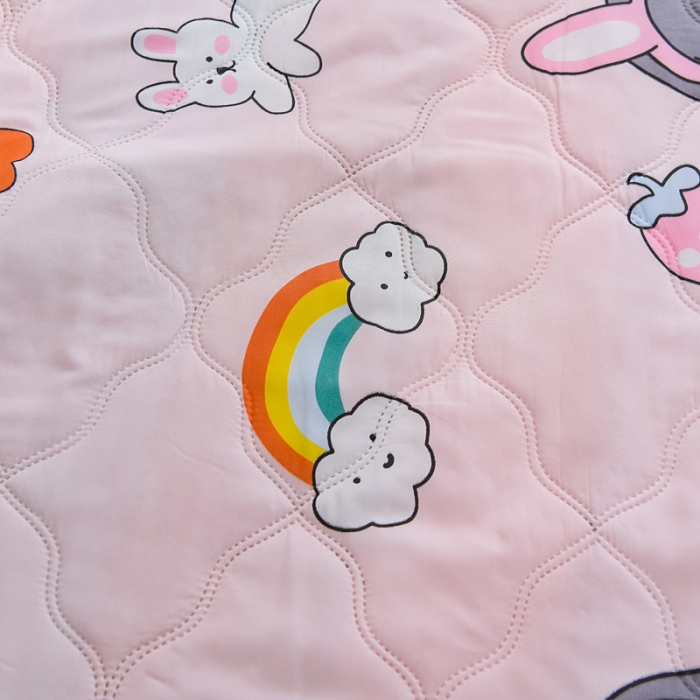 91家纺网 家纺一手货源 找家纺 百花王 2021新款芦荟棉夏凉被 彩虹公主