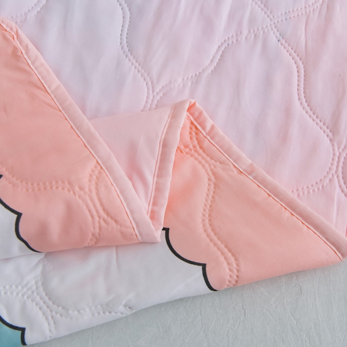 91家纺网 家纺一手货源 找家纺 百花王 2021新款芦荟棉夏凉被 彩虹公主