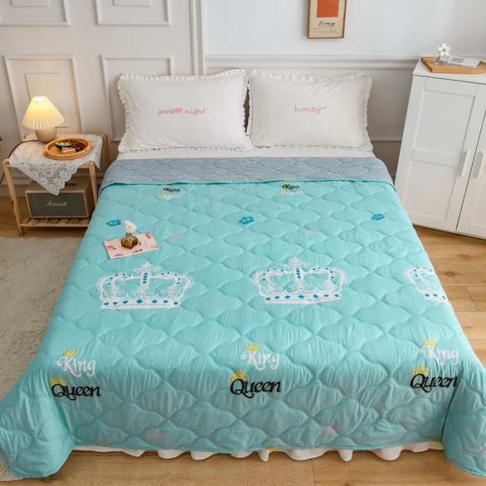 91家纺网 家纺一手货源 找家纺 百花王 2021新款芦荟棉夏凉被 皇冠