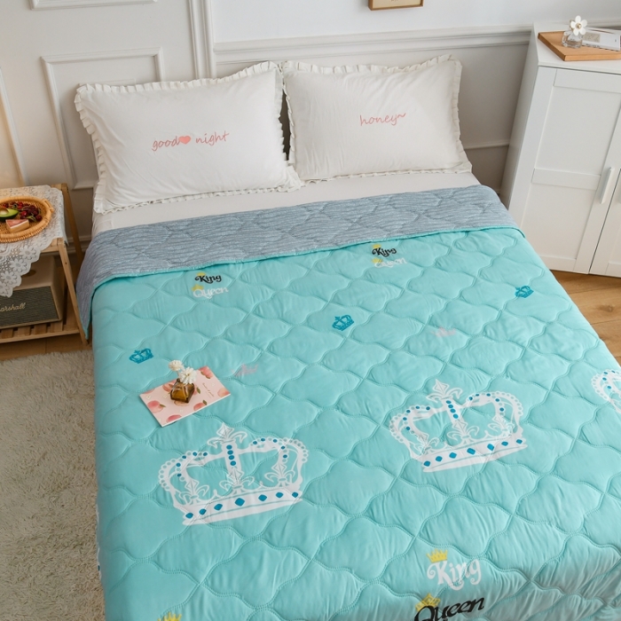 91家纺网 家纺一手货源 找家纺 百花王 2021新款芦荟棉夏凉被 皇冠